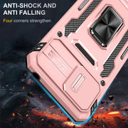 For Xiaomi Redmi 9A Armor PC + TPU Camera Shield Phone Case(Rose Gold)