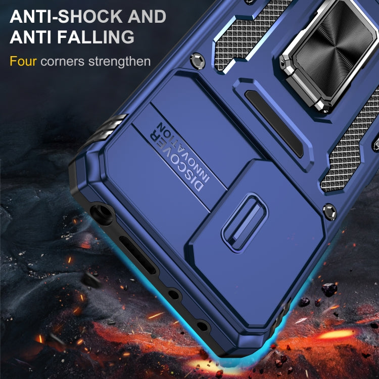 For Xiaomi Redmi Note 11 Pro Armor PC + TPU Camera Shield Phone Case(Navy Blue)