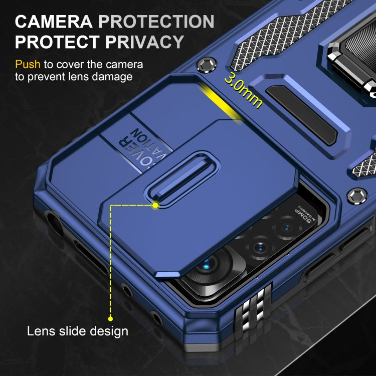 For Xiaomi Redmi Note 11 Pro Armor PC + TPU Camera Shield Phone Case(Navy Blue)