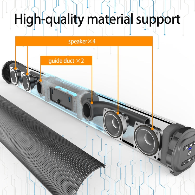 BS-10 Bluetooth 5.0 Speaker TV Soundbar with Remote Control(Black)