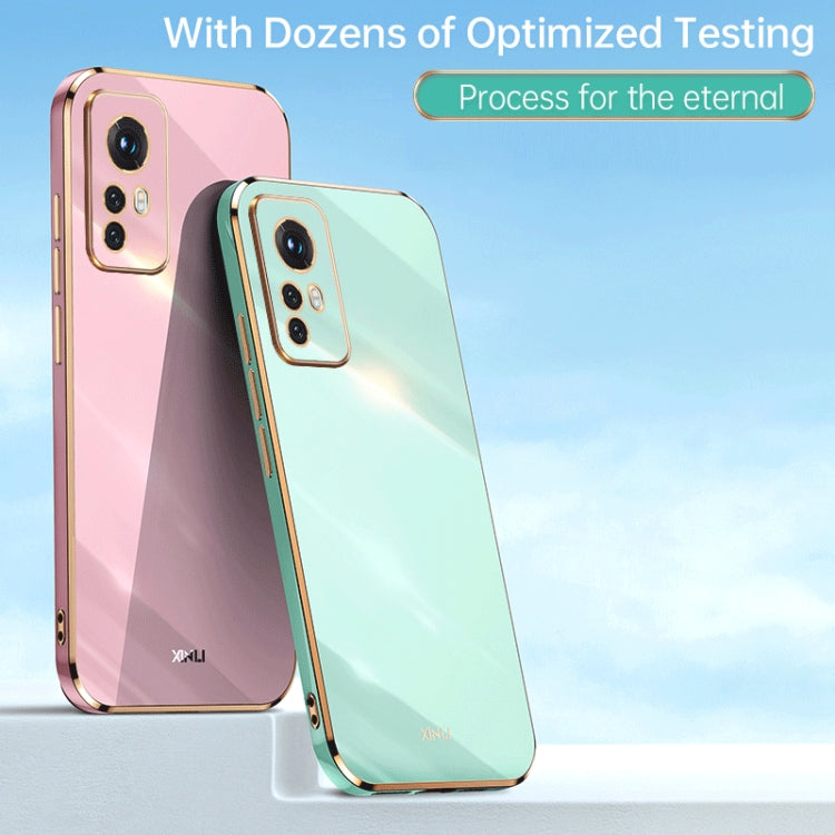 For Xiaomi 12 Lite XINLI Straight Edge 6D Electroplate TPU Phone Case(Mint Green)