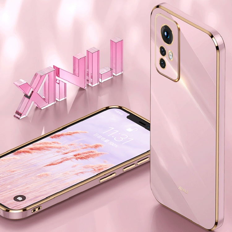 For Xiaomi 12 Lite XINLI Straight Edge 6D Electroplate TPU Phone Case(Mint Green)