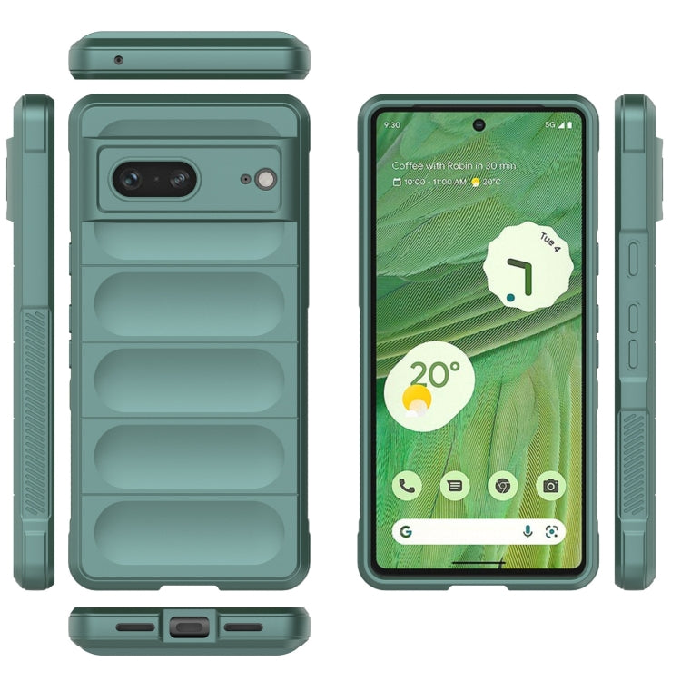 For Google Pixel 7 Magic Shield TPU + Flannel Phone Case(Purple)