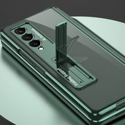For Samsung Galaxy Z Fold3 5G GKK Magnetic Fold Hinge Shockproof Phone Case with Pen Slots(Green)