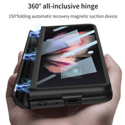For Samsung Galaxy Z Fold3 5G GKK Full Coverage Magnetic Fold Hinge Shockproof Phone Case with Pen Slots(Green)