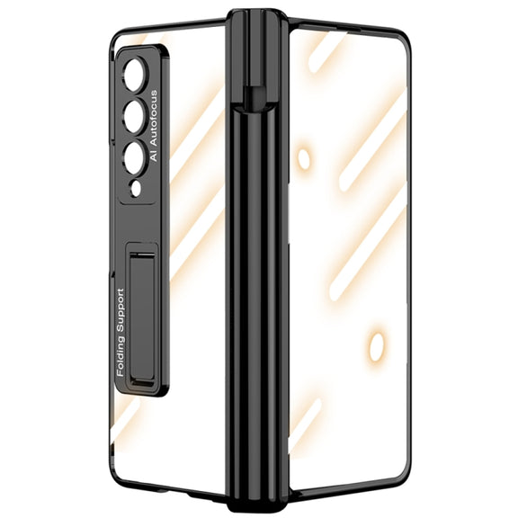For Samsung Galaxy Z Fold4 GKK Magnetic Fold Hinge Shockproof Phone Case with Pen Slots(Gold)