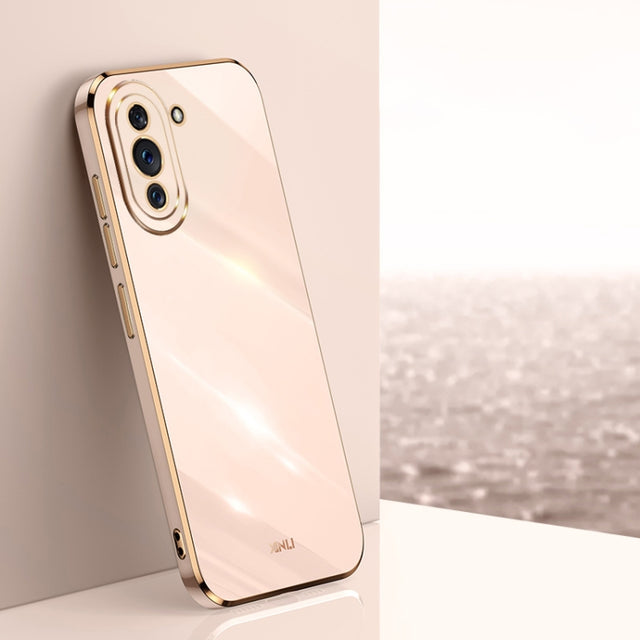 For Huawei nova 10 XINLI Straight Edge 6D Electroplate TPU Phone Case(Pink)