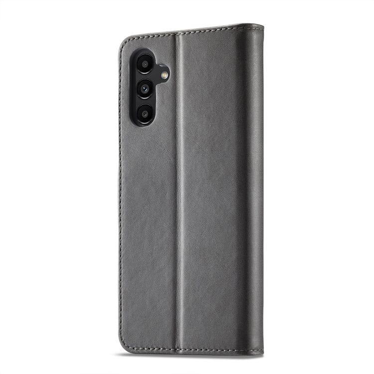For Samsung Galaxy A54 5G LC.IMEEKE Calf Texture Leather Phone Case(Grey)