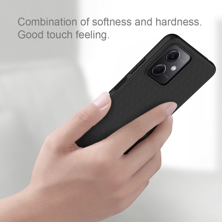 For Xiaomi Redmi Note 12 China NILLKIN Shockproof TPU + PC Textured Phone Case(Black)