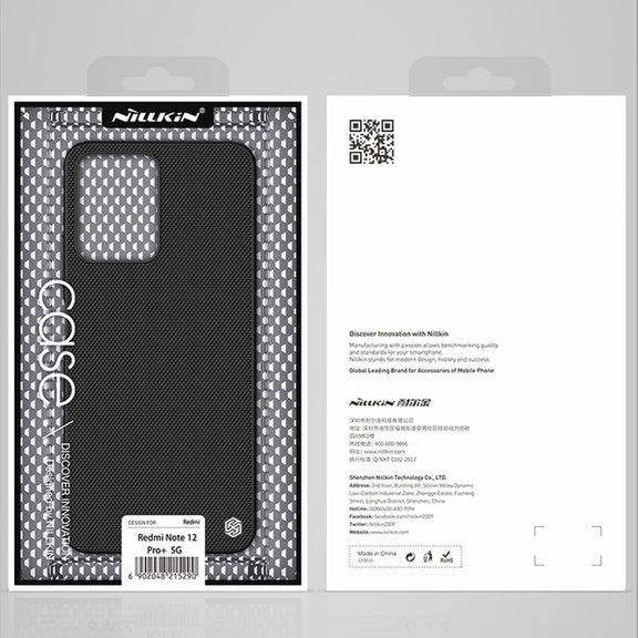 For Xiaomi Redmi Note 12 China NILLKIN Shockproof TPU + PC Textured Phone Case(Black)