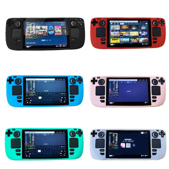 For Steam Deck Shockproof Silicone Game Console Protective Case(Pink)