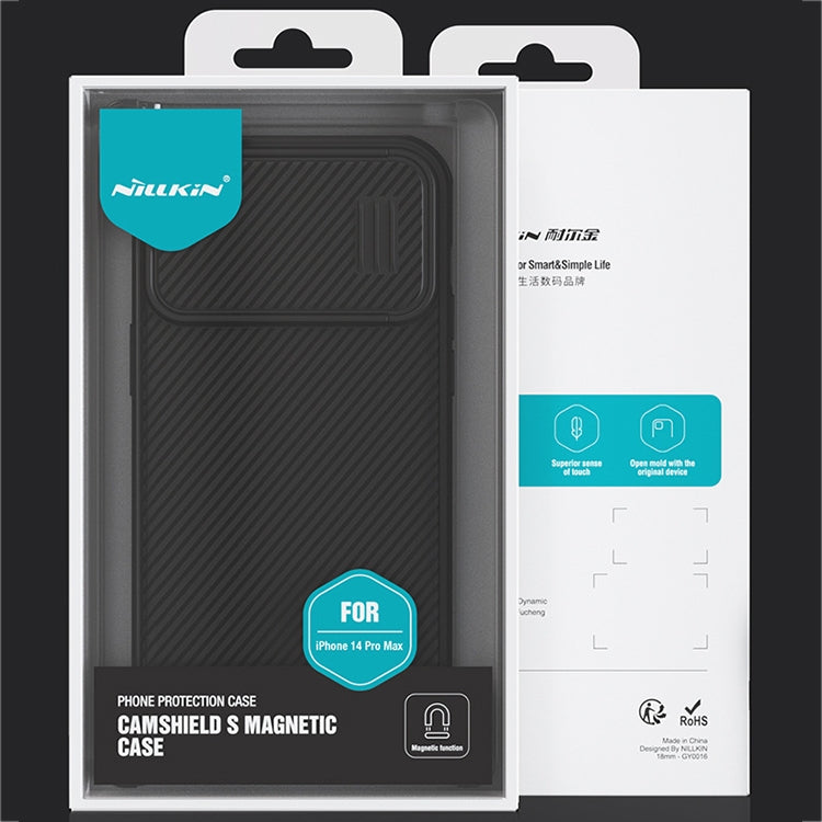 For iPhone 14 Pro Max NILLKIN CamShield S PC Phone Case(Green)