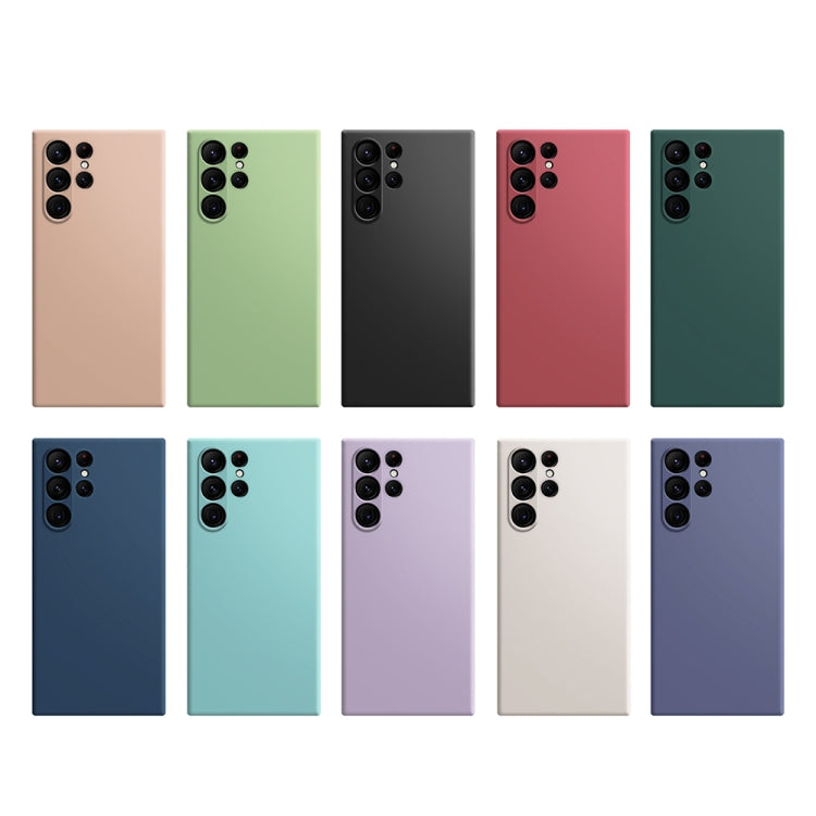 For Samsung Galaxy S23 Ultra 5G Imitation Liquid Silicone Phone Case(Sky Blue)