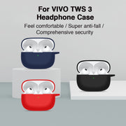 For vivo TWS 3 Silicone Earphone Protective Case(White)