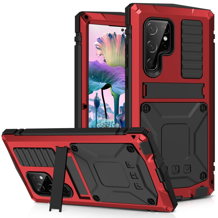 For Samsung Galaxy S23 Ultra 5G R-JUST Life Water-resistant Dustproof Shockproof Phone Case(Red)