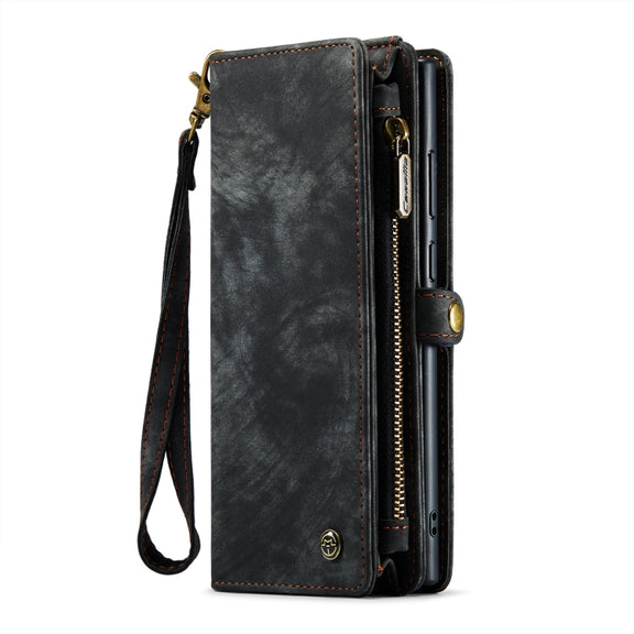 For Samsung Galaxy S23 Ultra 5G CaseMe 008 Detachable Multifunctional Leather Phone Case(Black)