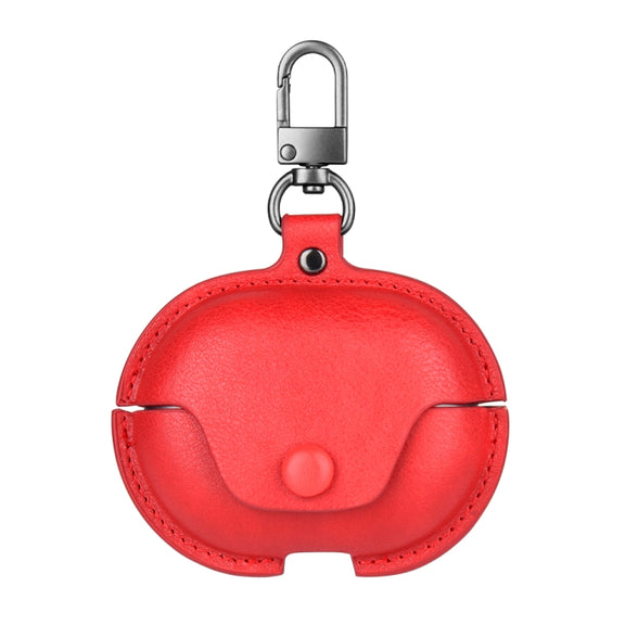 For Huawei FreeBuds Pro 2 Business Leather Earphone Protective Case with Hook(Red)