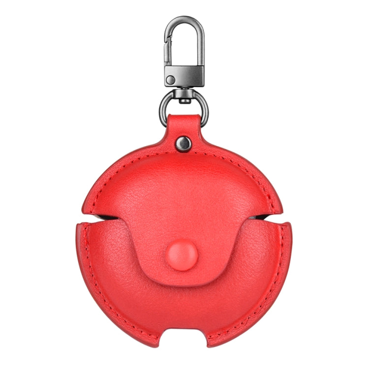 For Huawei FreeBuds 4i / 5i Business Leather Earphone Protective Case with Hook(Red)