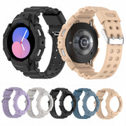 For Samsung Galaxy Watch5 40mm Armor Silicone Watch Band + Protective Case(Black)