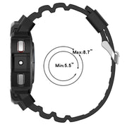 For Samsung Galaxy Watch5 40mm Armor Silicone Watch Band + Protective Case(Black)