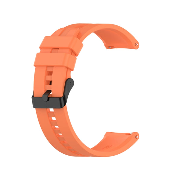 For Huawei Watch Buds 20mm Silicone Black Buckle Watch Band(Vitality Orange)