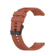 For Huawei Watch 3 Pro New 20mm Silicone Black Buckle Watch Band(Cabernet Orange)
