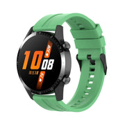 For Huawei Watch Buds 22mm Silicone Black Buckle Watch Band(Mint Green)
