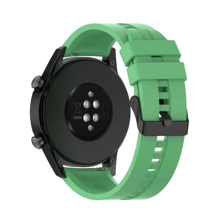 For Huawei Watch Buds 22mm Silicone Black Buckle Watch Band(Mint Green)