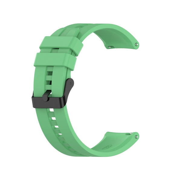 For Huawei Watch Buds 22mm Silicone Black Buckle Watch Band(Mint Green)