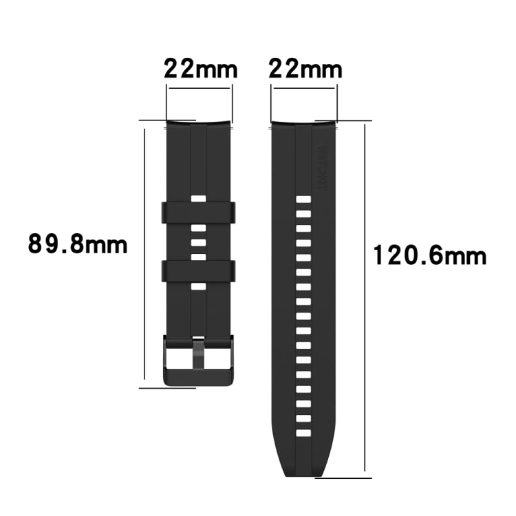 For Huawei Watch Buds 22mm Silicone Black Buckle Watch Band(Mint Green)