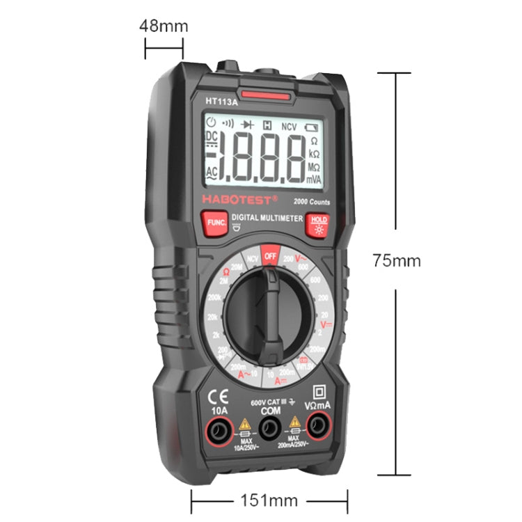 HABOTEST HT113C Automatic Range High-precision Digital Multimeter