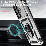 For Samsung Galaxy A54 5G Sliding Camshield Holder Phone Case(Silver)