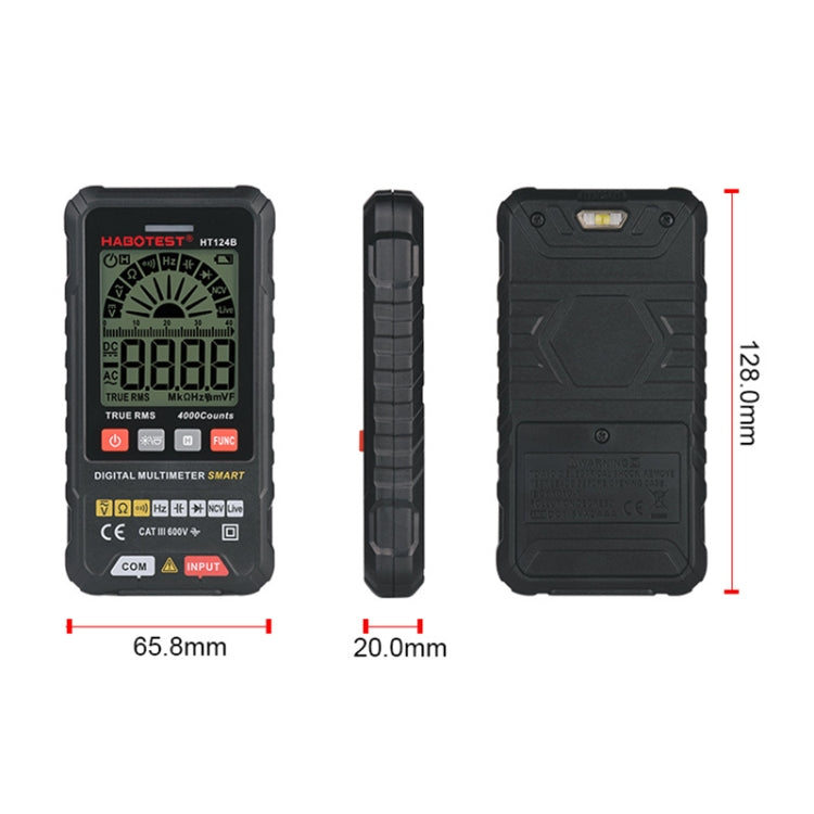 HABOTEST HT124B+ Mini Digital Display High-precision Multimeter