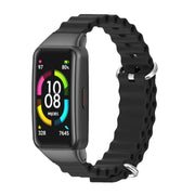 For Huawei Band 7 / 7 NFC MIJOBS CS Marine Silicone Breathable Watch Band(Black) - Watch Bands by MIJOBS