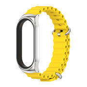 For Xiaomi Mi Band 7 / 7 NFC MIJOBS CS Marine Silicone Breathable Watch Band(Yellow Silver)