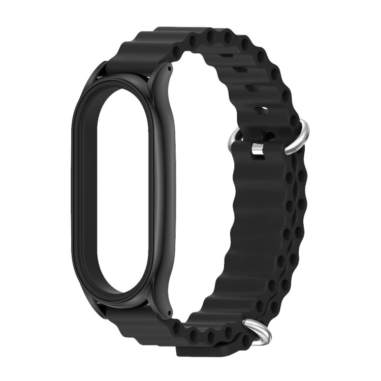 For Xiaomi Mi Band 6 / 5 / 4 / 3 MIJOBS PLUS Marine Silicone Breathable Watch Band(Black) - Watch Bands by MIJOBS