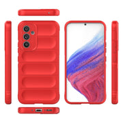 For Samsung Galaxy A54 5G Magic Shield TPU + Flannel Phone Case(Red)