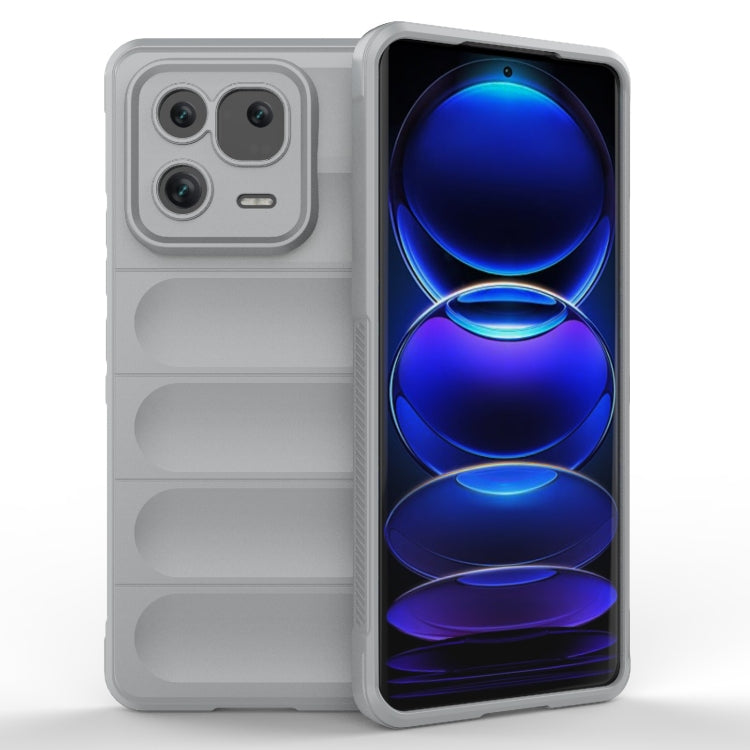 For Xiaomi 13 Pro 5G Magic Shield TPU + Flannel Phone Case(Grey)