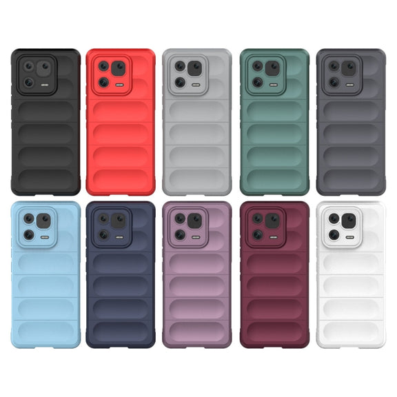 For Xiaomi 13 Pro 5G Magic Shield TPU + Flannel Phone Case(Grey)