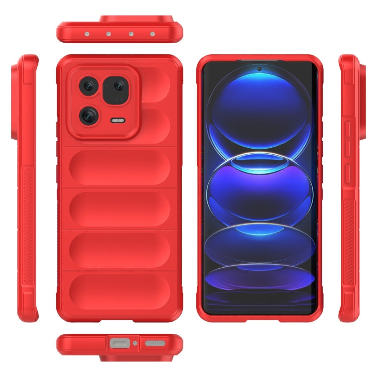 For Xiaomi 13 Pro 5G Magic Shield TPU + Flannel Phone Case(Grey)