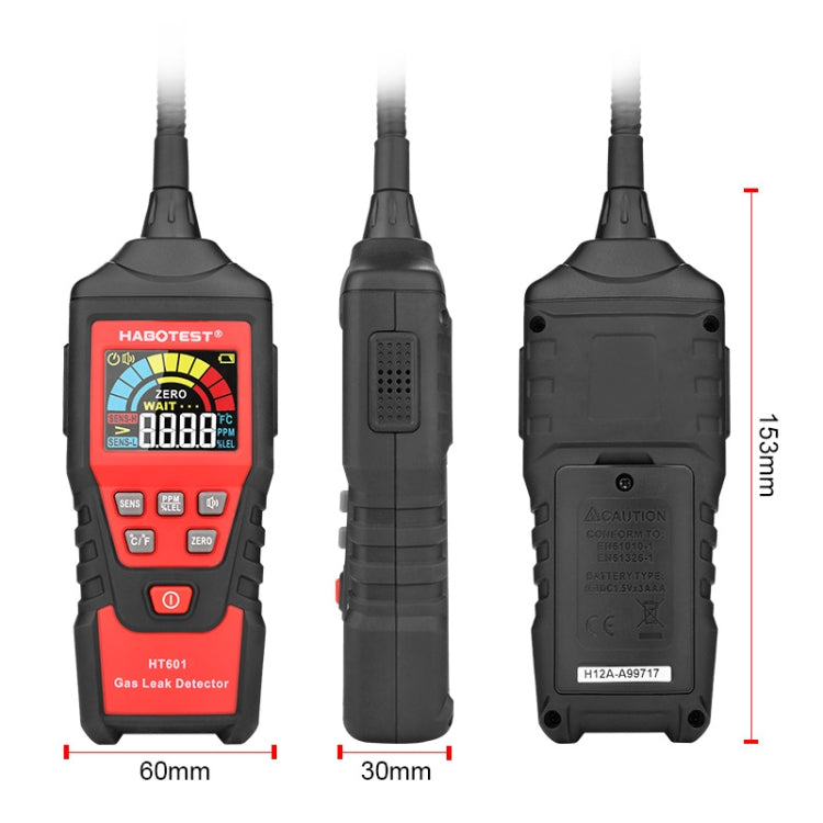 HABOTEST HT601A Combustible Gas Detector Thousand Battery Model without Numerical Display