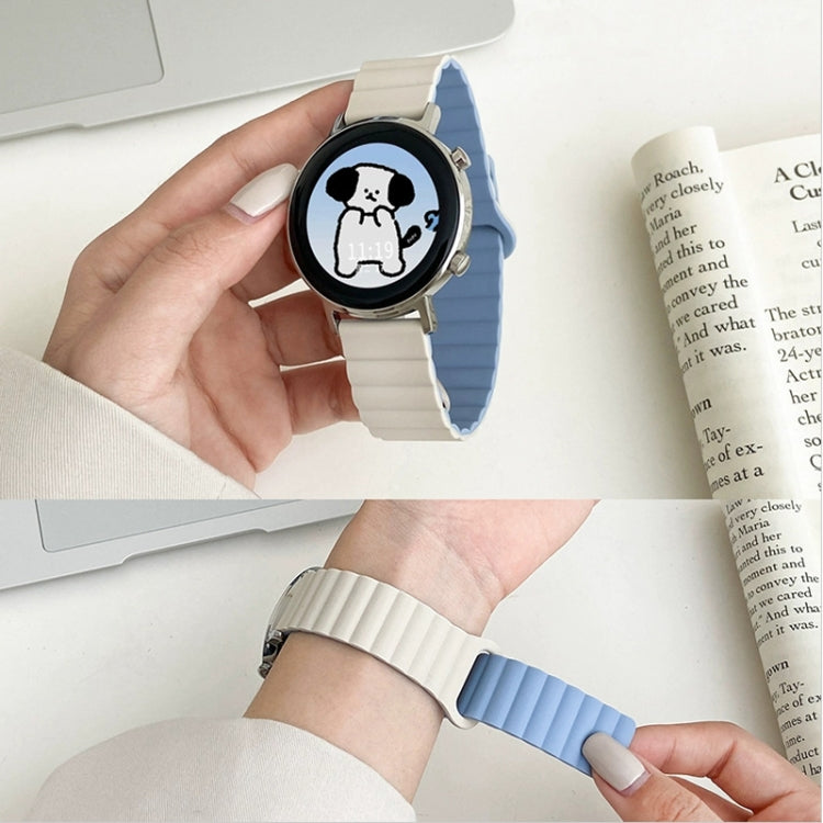 For Google Pixel Watch Reverse Buckle Magnetic Silicone Watch Band(Army Green)