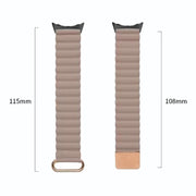 For Google Pixel Watch Reverse Buckle Magnetic Genuine Leather Watch Band(Blue)