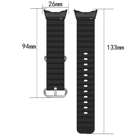 For Google Pixel Watch Ocean Silicone Watch Band(White)