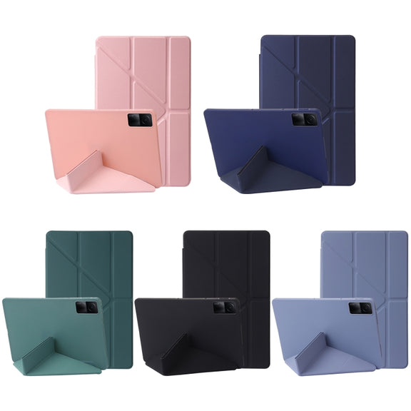 For Xiaomi Redmi Pad 10.6 Deformation Silicone Leather Tablet Case(Lavender)