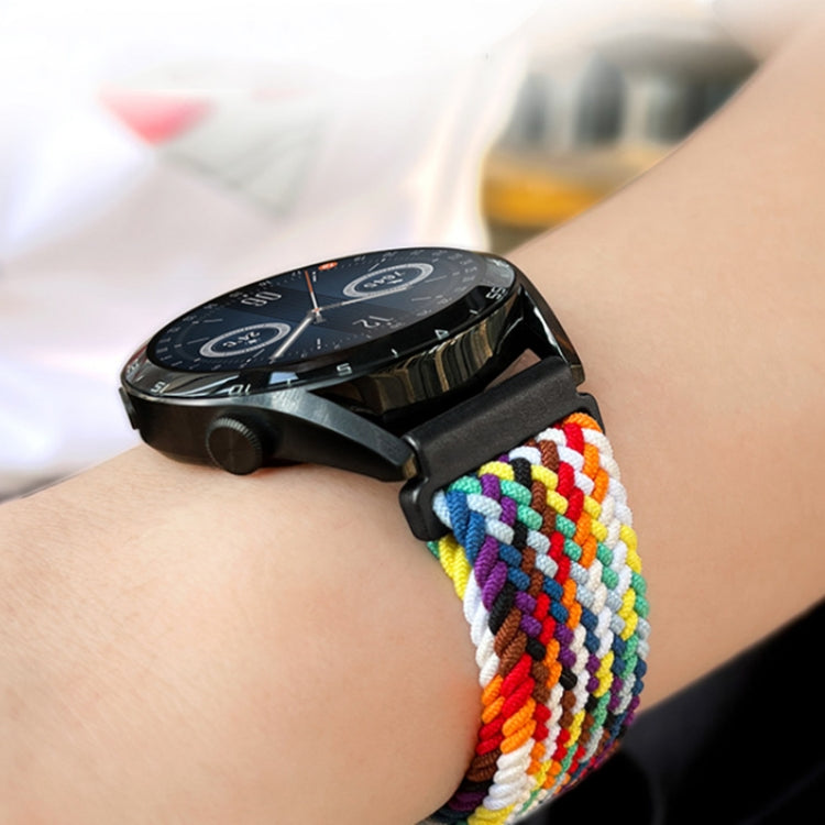 For Google Pixel Watch Metal Buckle Nylon Watch Band(Black Grey)