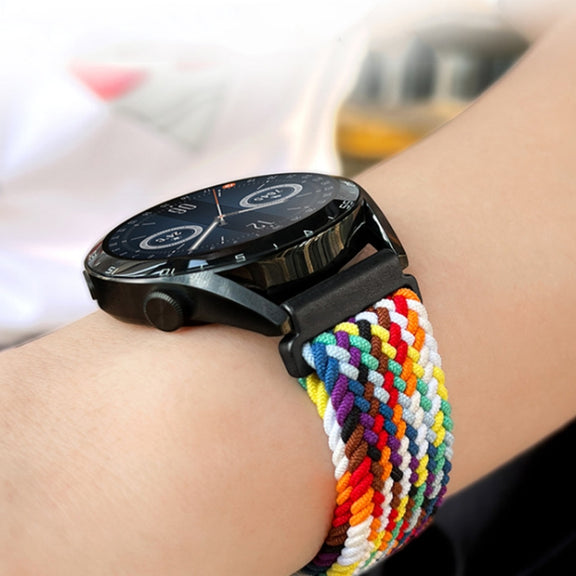 For Google Pixel Watch Metal Buckle Nylon Watch Band(Black Grey)
