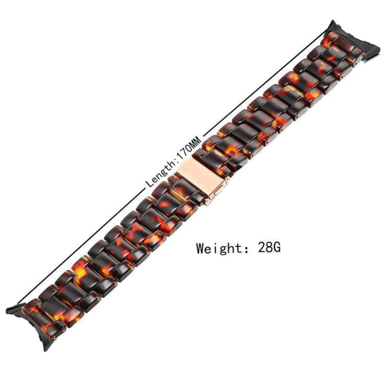 For Google Pixel Watch Three-beads Resin Watch Band(White)