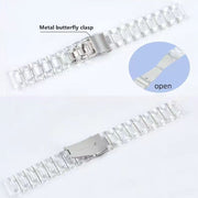 For Google Pixel Watch Three-beads Resin Watch Band(Face Red)