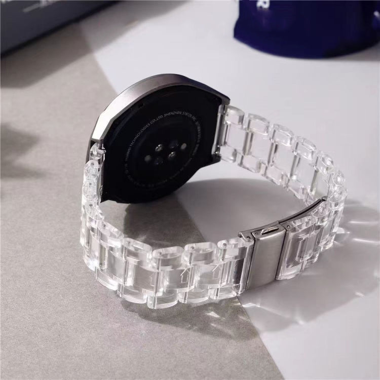 For Google Pixel Watch Three-beads Resin Watch Band(Flash White)